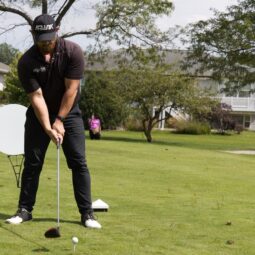 driver pro addressing the ball